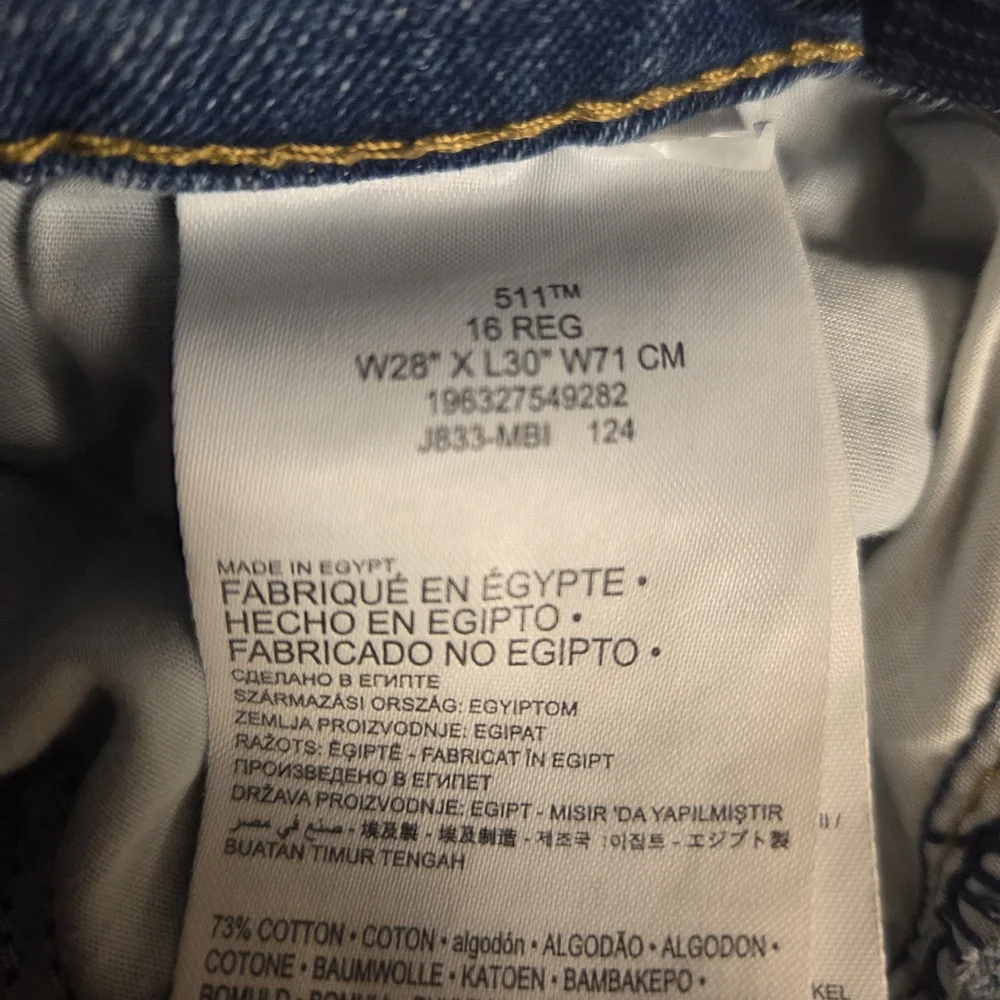 Levis Performance 511‎ Slim Mens Classic Blue Denim Jeans W28 L30